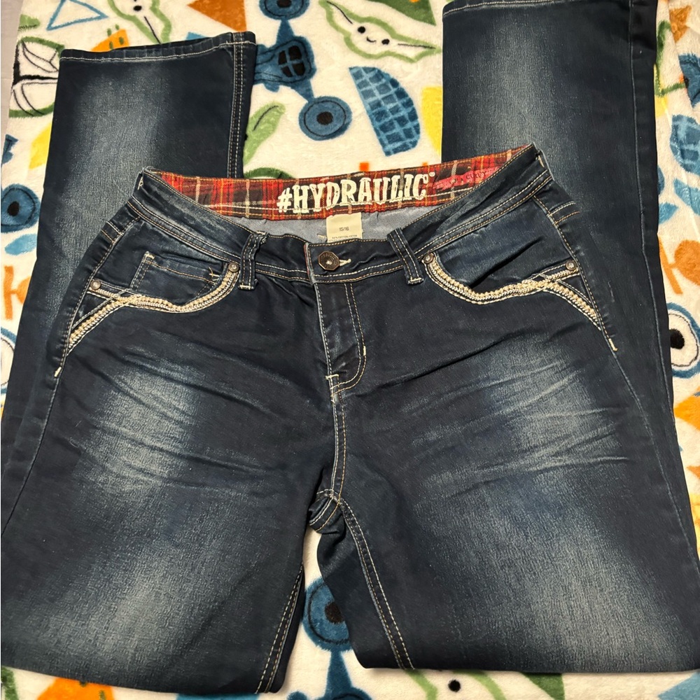 Hydraulic Women's Indigo Bootcut Jeans with Contrast Stitching